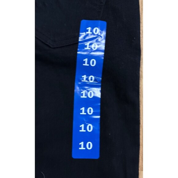 Santana Jeans Capri Wm Size 10 Mid Rise Straight Leg Black Pants Tummy Control - Picture 8 of 9